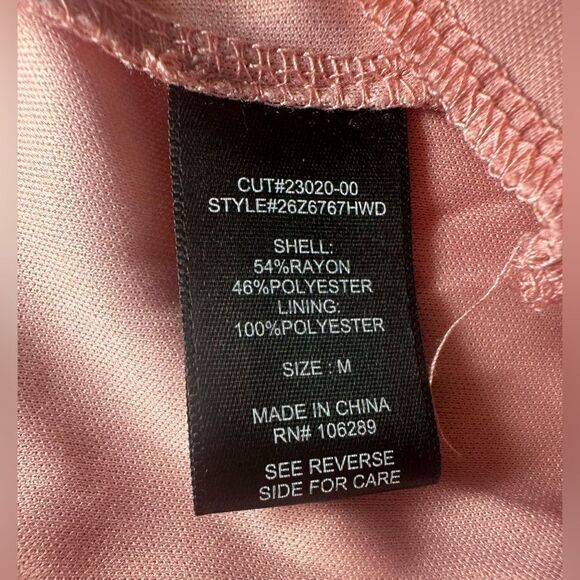 Trixxi Babydoll BOHO Ruffled, Adjustable Strap w/Bow Size Medium Rose Mini Dress - Picture 9 of 9